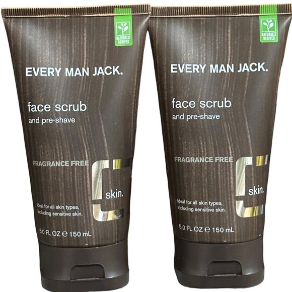 Every Man Jack Face Scrub Fragrance Free 5 Oz Lot of 2 - Picture 1 of 3